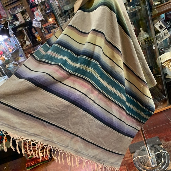 Vintage Mexican Saltillo Serape - Picture 2 of 4